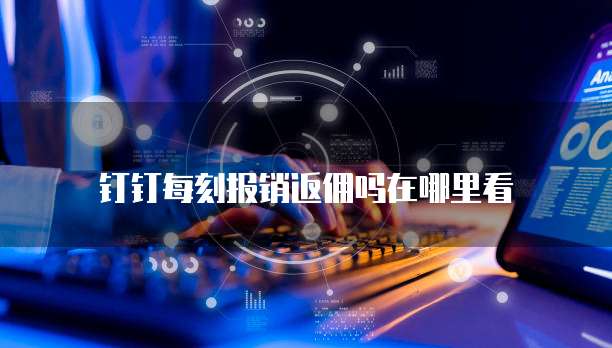 钉钉每刻报销返佣吗在哪里看