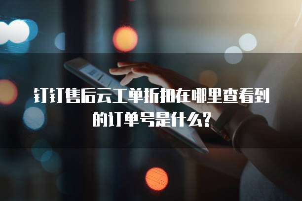 钉钉售后云工单折扣在哪里查看到的订单号是什么?