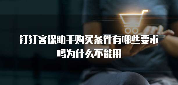 钉钉客保助手购买条件有哪些要求吗为什么不能用