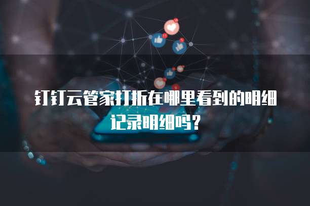 钉钉云管家打折在哪里看到的明细记录明细吗?