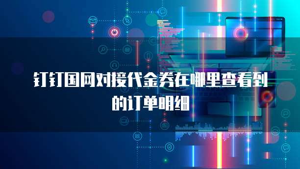 钉钉国网对接代金券在哪里查看到的订单明细