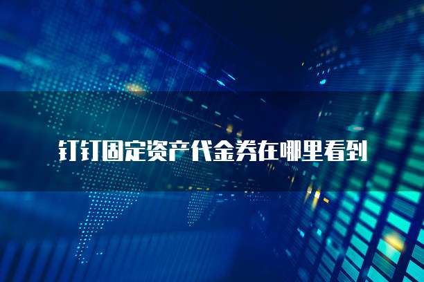 钉钉固定资产代金券在哪里看到