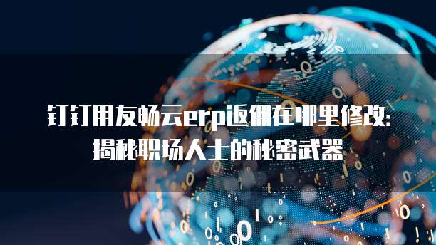 钉钉用友畅云erp返佣在哪里修改:揭秘职场人士的秘密武器