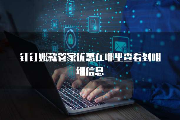 钉钉账款管家优惠在哪里查看到明细信息