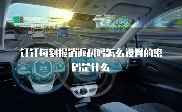 钉钉每刻报销返利吗怎么设置的密码是什么