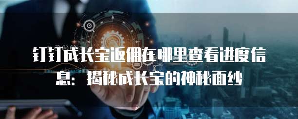钉钉成长宝返佣在哪里查看进度信息：揭秘成长宝的神秘面纱