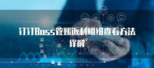 钉钉Boss管账返利明细查看方法详解