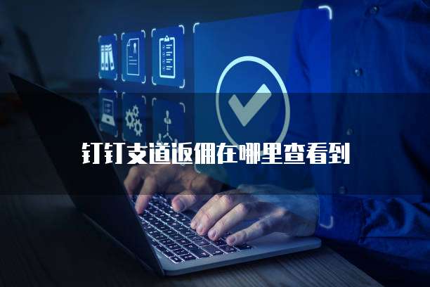 钉钉支道返佣在哪里查看到