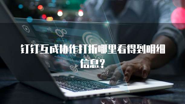 钉钉互成协作打折哪里看得到明细信息?
