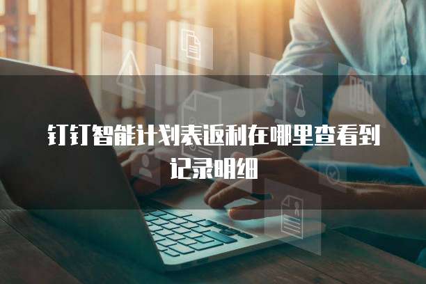 钉钉智能计划表返利在哪里查看到记录明细