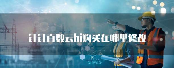 钉钉百数云bi购买在哪里修改