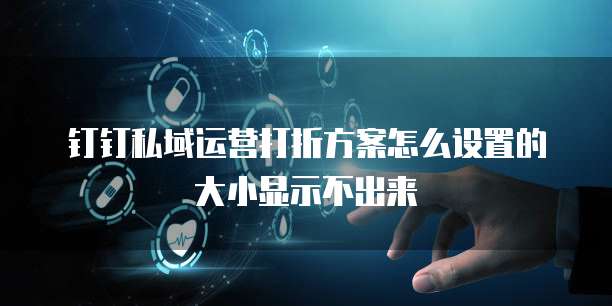 钉钉私域运营打折方案怎么设置的大小显示不出来
