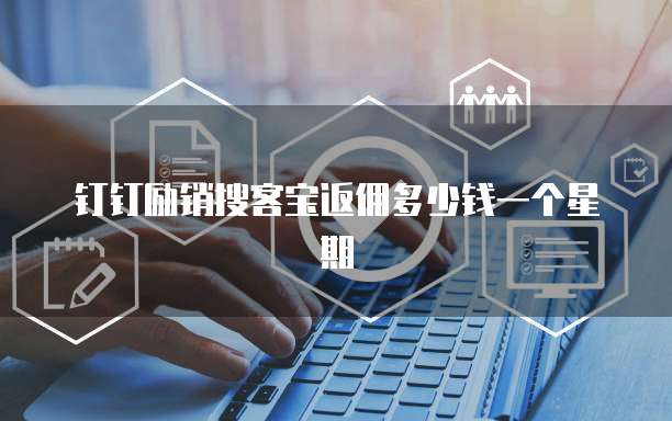 钉钉励销搜客宝返佣多少钱一个星期