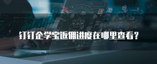钉钉企学宝返佣进度在哪里查看？
