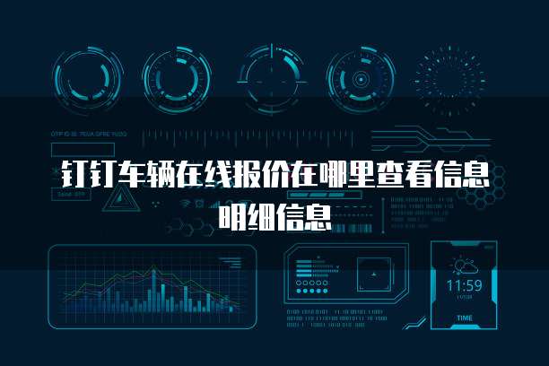 钉钉车辆在线报价在哪里查看信息明细信息