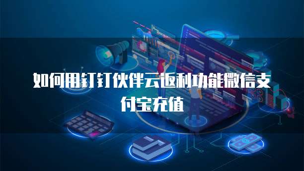 如何用钉钉伙伴云返利功能微信支付宝充值