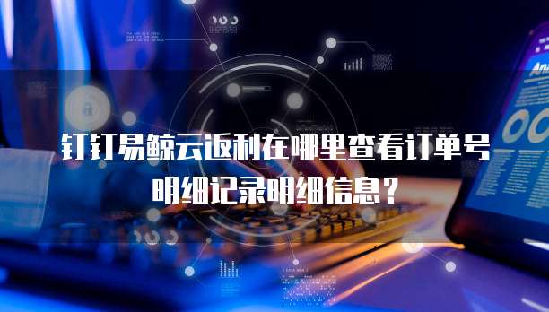 钉钉易鲸云返利在哪里查看订单号明细记录明细信息?