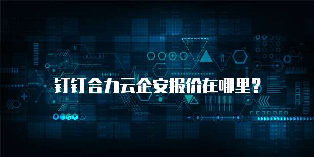 钉钉合力云企安报价在哪里？