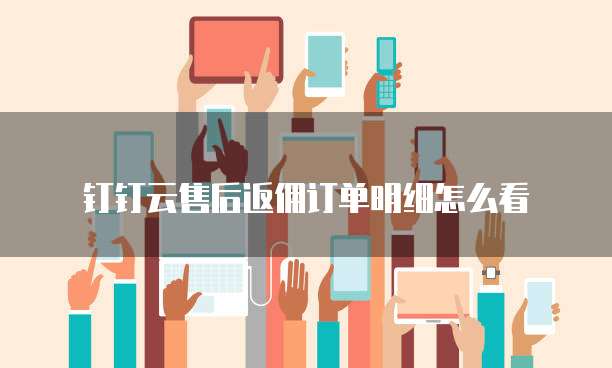 钉钉云售后返佣订单明细怎么看