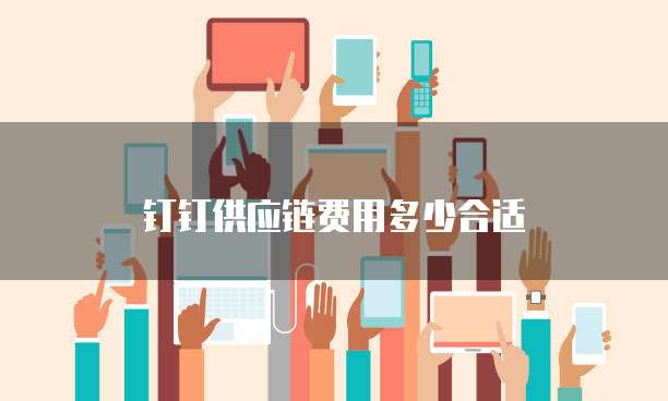 钉钉供应链费用多少合适
