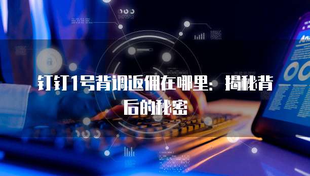 钉钉1号背调返佣在哪里:揭秘背后的秘密