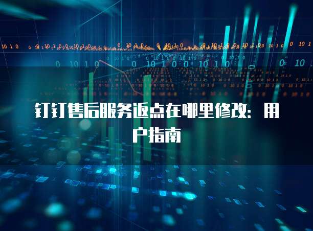 钉钉售后服务返点在哪里修改：用户指南