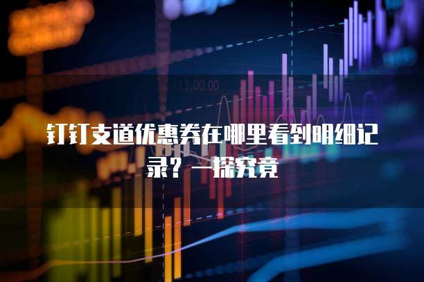 钉钉支道优惠券在哪里看到明细记录?一探究竟