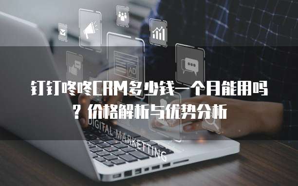 钉钉咚咚CRM多少钱一个月能用吗？价格解析与优势分析