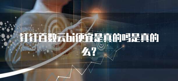 钉钉百数云bi便宜是真的吗是真的么？