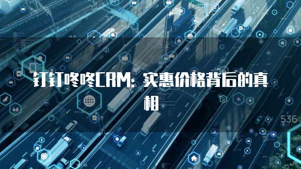 钉钉咚咚CRM: 实惠价格背后的真相