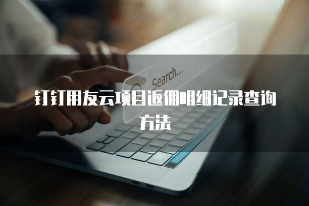 钉钉用友云项目返佣明细记录查询方法