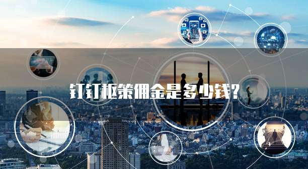 钉钉枢策佣金是多少钱？