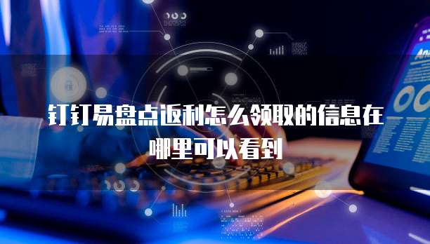 钉钉易盘点返利怎么领取的信息在哪里可以看到