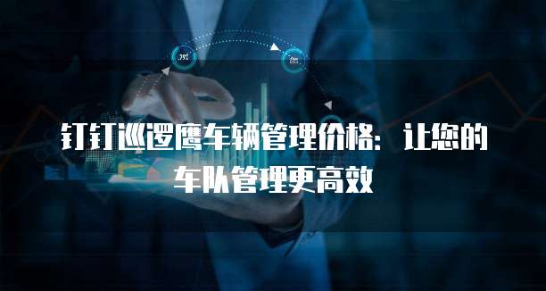 钉钉巡逻鹰车辆管理价格:让您的车队管理更高效