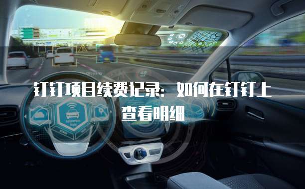 钉钉项目续费记录:如何在钉钉上查看明细
