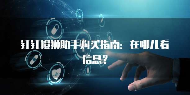 钉钉橙狮助手购买指南：在哪儿看信息？