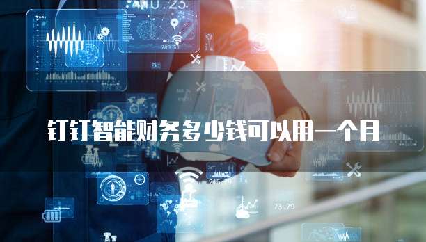 钉钉智能财务多少钱可以用一个月