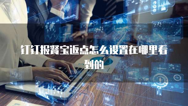钉钉报餐宝返点怎么设置在哪里看到的