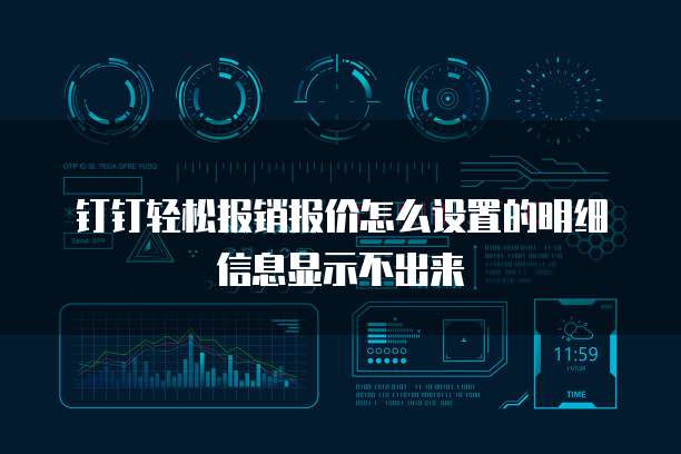 钉钉轻松报销报价怎么设置的明细信息显示不出来