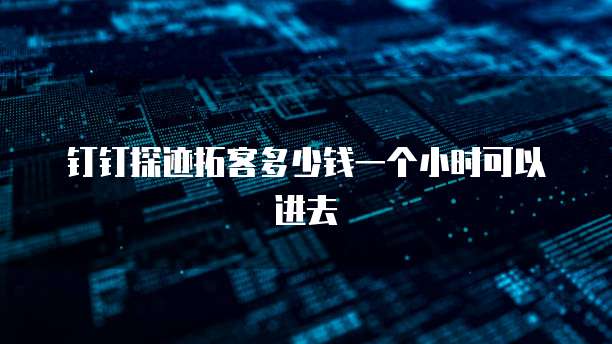 钉钉探迹拓客多少钱一个小时可以进去