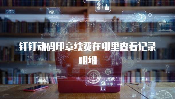 钉钉动码印章续费在哪里查看记录明细
