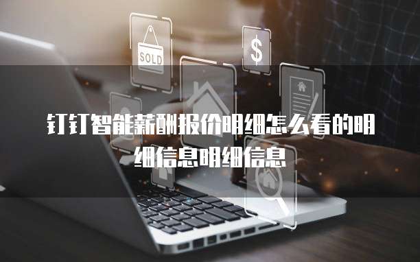 钉钉智能薪酬报价明细怎么看的明细信息明细信息