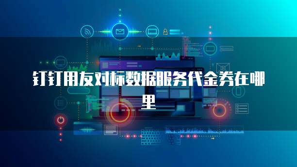 钉钉用友对标数据服务代金券在哪里