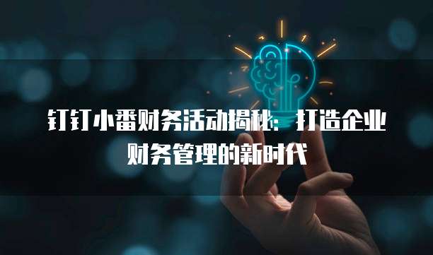 钉钉小番财务活动揭秘：打造企业财务管理的新时代