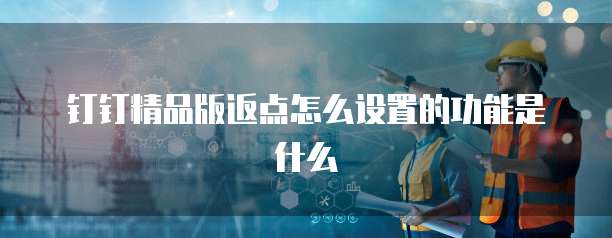 钉钉精品版返点怎么设置的功能是什么
