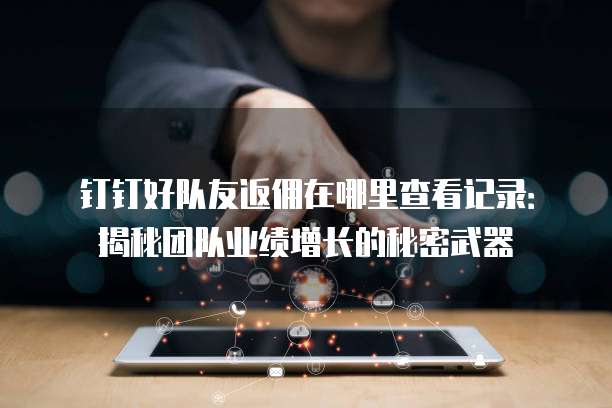钉钉好队友返佣在哪里查看记录:揭秘团队业绩增长的秘密武器