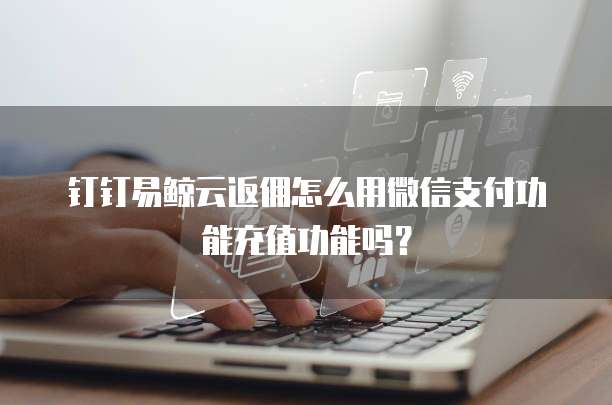 钉钉易鲸云返佣怎么用微信支付功能充值功能吗？