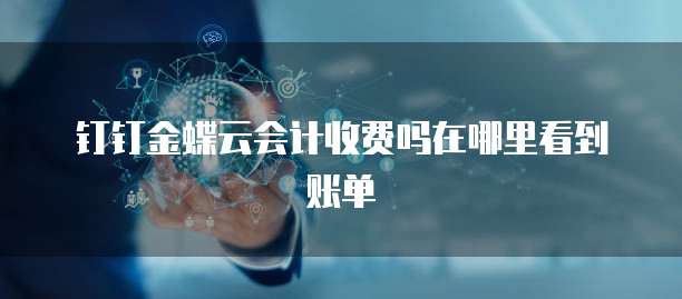 钉钉金蝶云会计收费吗在哪里看到账单
