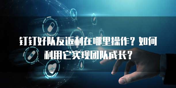 钉钉好队友返利在哪里操作?如何利用它实现团队成长?