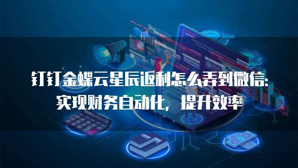 钉钉金蝶云星辰返利怎么弄到微信:实现财务自动化,提升效率